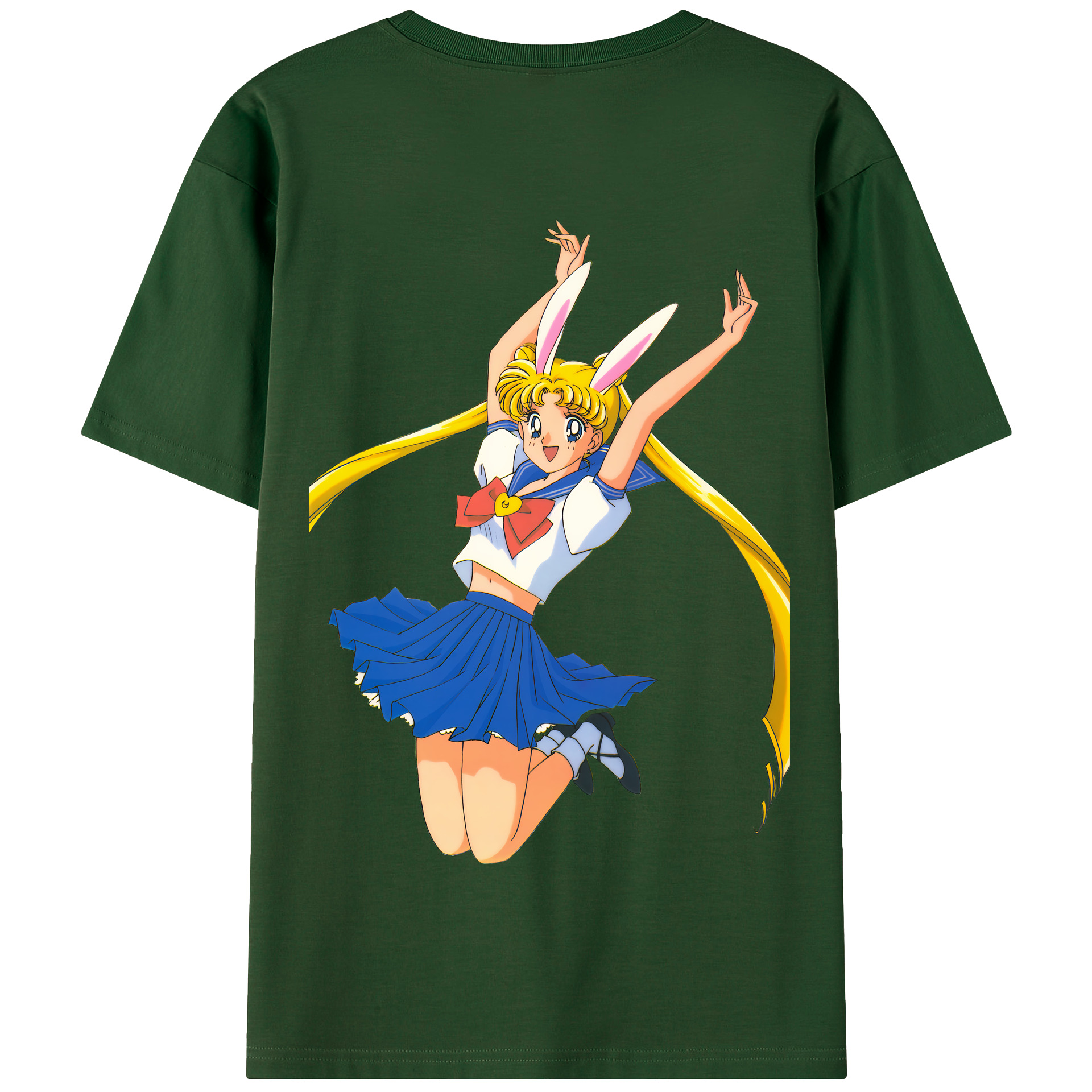 （画像用） 美少女戦士セーラームーン 愛野 美奈子 あいの みなこ Sailor Moon Aino Minako 綿100％半袖Tシャツ（背面プリント）